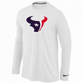 Wholesale Cheap Nike Houston Texans Logo Long Sleeve T-Shirt White