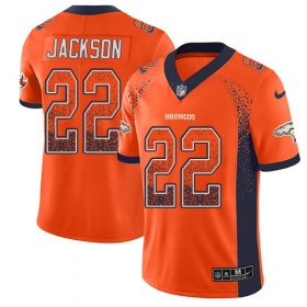 Wholesale Cheap Nike Broncos #22 Kareem Jackson Orange Team Color Men\'s Stitched NFL Limited Rush Drift Fashion Jersey