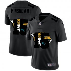 Wholesale Cheap Jacksonville Jaguars #15 Gardner Minshew II Men\'s Nike Team Logo Dual Overlap Limited NFL Jersey Black