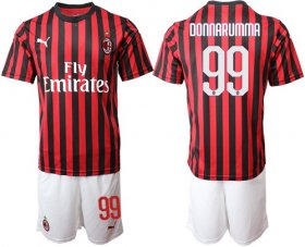 Wholesale Cheap AC Milan #99 Donnarumma Home Soccer Club Jersey
