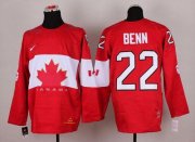 Wholesale Cheap Olympic 2014 CA. #22 Jamie Benn Red Stitched NHL Jersey