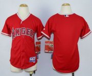 Wholesale Cheap Angels Blank Red Cool Base Stitched Youth MLB Jersey