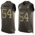 Wholesale Cheap Nike Chargers #54 Melvin Ingram Green Men's Stitched NFL Limited Salute To Service Tank Top Jersey