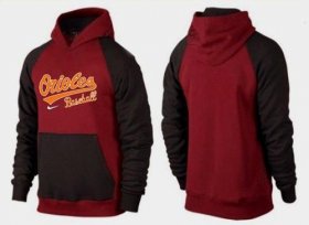 Wholesale Cheap Baltimore Orioles Pullover Hoodie Burgundy Red & Black