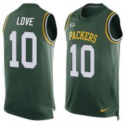 Wholesale Cheap Nike Packers #10 Jordan Love Green Team Color Men's Stitched NFL Limited Tank Top Jersey