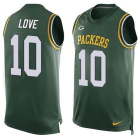 Wholesale Cheap Nike Packers #10 Jordan Love Green Team Color Men\'s Stitched NFL Limited Tank Top Jersey