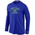 Wholesale Cheap Nike New York Jets Heart & Soul Long Sleeve T-Shirt Blue