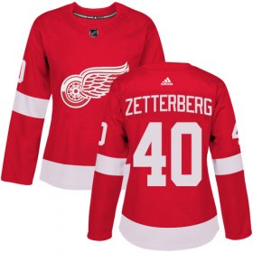 Wholesale Cheap Adidas Red Wings #40 Henrik Zetterberg Red Home Authentic Women\'s Stitched NHL Jersey