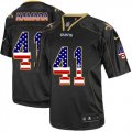 Wholesale Cheap Nike Saints #41 Alvin Kamara Black Men's Stitched NFL Elite USA Flag Fashion Jersey