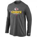 Wholesale Cheap Nike Kansas City Chiefs Critical Victory Long Sleeve T-Shirt Dark Grey