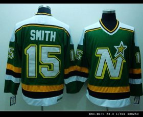 Wholesale Cheap Stars #15 Bobby Smith Stitched Green CCM Throwback NHL Jersey