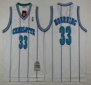 Wholesale Cheap Men's Charlotte Hornets #33 Alonzo Mourning 1992-93 White Hardwood Classics Soul Swingman Throwback Jersey