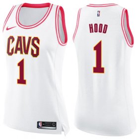 Wholesale Cheap Nike Cleveland Cavaliers #1 Rodney Hood White Pink Women\'s NBA Swingman Fashion Jersey