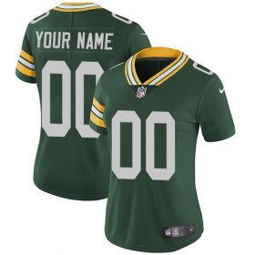 Wholesale Cheap Nike Green Bay Packers Customized Green Team Color Stitched Vapor Untouchable Limited Women\'s NFL Jersey