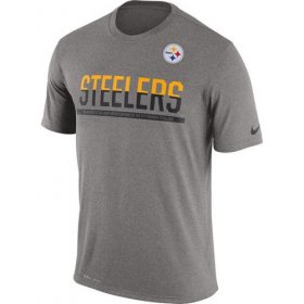 Wholesale Cheap Men\'s Pittsburgh Steelers Nike Practice Legend Performance T-Shirt Grey