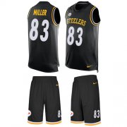 Wholesale Cheap Nike Steelers #83 Heath Miller Black Team Color Men's Stitched NFL Limited Tank Top Suit Jersey