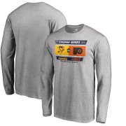 Wholesale Cheap Men's Pittsburgh Penguins vs. Philadelphia Flyers Heather Gray 2019 Stadium Series Matchup Long Sleeve T-Shirt