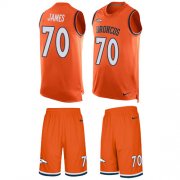 Wholesale Cheap Nike Broncos #70 Ja'Wuan James Orange Team Color Men's Stitched NFL Limited Tank Top Suit Jersey