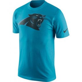 Wholesale Cheap Men\'s Nike Carolina Panthers Blue Logo T-Shirt