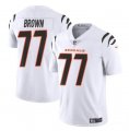 Cheap Youth Cincinnati Bengals #77 Trent Brown White Vapor Untouchable Limited Stitched Jersey