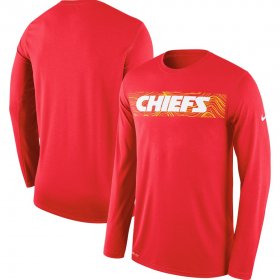 Wholesale Cheap Kansas City Chiefs Nike Sideline Seismic Legend Long Sleeve T-Shirt Red