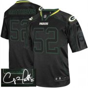 Wholesale Cheap Nike Packers #52 Clay Matthews Lights Out Black Men's Stitched NFL Elite Autographed Jersey
