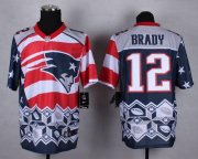 Wholesale Cheap Nike Patriots #12 Tom Brady Navy Blue Men's Stitched NFL Elite Noble Fashion Jersey