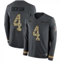Wholesale Cheap Nike Seahawks #4 Michael Dickson Anthracite Salute to Service Men's Stitched NFL Limited Therma Long Sleeve Jersey