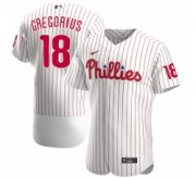 Wholesale Cheap Men Philadelphia Phillies 18 Didi Gregorius Men Nike White Alternate 2020 Flex Base Player MLB Jersey