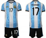 Cheap Men's Argentina #17 Otamendi White Blue Home Soccer Jersey Suit