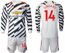 Wholesale Cheap 2021 Men Manchester united away long sleeve 14 soccer jerseys