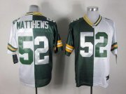 Wholesale Cheap Nike Packers #52 Clay Matthews Green/White Men's Stitched NFL Elite Split Jersey