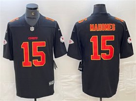 Cheap Men\'s Kansas City Chiefs #15 Patrick Mahomes Black Vapor Untouchable Limited Football Stitched Jersey