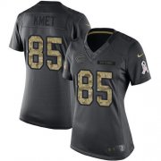 Wholesale Cheap Nike Bears #85 Cole Kmet Black Women's Stitched NFL Limited 2016 Salute to Service Jersey