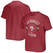 Wholesale Cheap Men's San Francisco 49ers Scarlet x Darius Rucker Collection Stripe T-Shirt