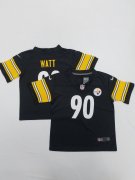 Wholesale Cheap Toddlers Pittsburgh Steelers #90 TJ Watt Black 2022 Vapor Untouchable Stitched NFL Nike Throwback Limited Jersey