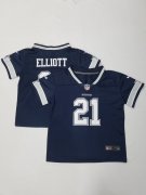 Wholesale Cheap Toddlers Dallas Cowboys #21 Ezekiel Elliott Navy Blue 2021 Vapor Untouchable Stitched Nike Limited Jersey