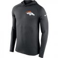 Wholesale Cheap Men's Denver Broncos Nike Charcoal Stadium Touch Hooded Performance Long Sleeve T-Shirt