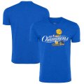 Wholesale Cheap Men's Golden State Warriors 2021-2022 Royal NBA Finals Champions Official Logo Davis T-Shirt