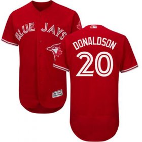 Wholesale Cheap Blue Jays #20 Josh Donaldson Red Flexbase Authentic Collection Canada Day Stitched MLB Jersey