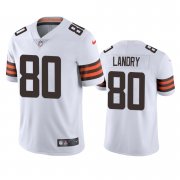 Wholesale Cheap Cleveland Browns #80 Jarvis Landry Men's Nike White 2020 Vapor Limited Jersey