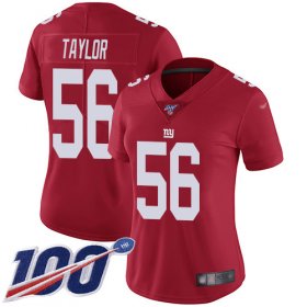 Wholesale Cheap Nike Giants #56 Lawrence Taylor Red Women\'s Stitched NFL Limited Inverted Legend 100th Season Jersey