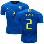 Wholesale Cheap Brazil #2 Fagner Away Kid Soccer Country Jersey