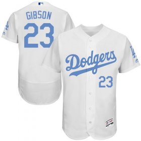 Wholesale Cheap Dodgers #23 Kirk Gibson White Flexbase Authentic Collection Father\'s Day Stitched MLB Jersey