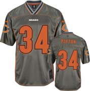 Wholesale Cheap Nike Bears #34 Walter Payton Grey Men's Stitched NFL Elite Vapor Jersey