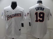 Wholesale Cheap Men's San Diego Padres #19 Tony Gwynn White Cool Base Stitched Jersey