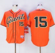 Wholesale Cheap Giants #15 Bruce Bochy Orange Alternate Cool Base Stitched MLB Jersey
