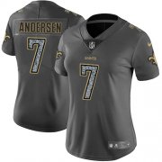 Wholesale Cheap Nike Saints #7 Morten Andersen Gray Static Women's Stitched NFL Vapor Untouchable Limited Jersey