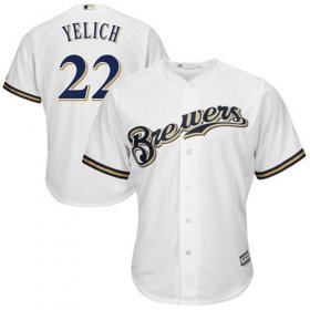 Wholesale Cheap Brewers #22 Christian Yelich White Cool Base Stitched Youth MLB Jersey