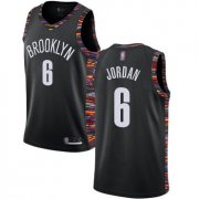 Wholesale Cheap Nets #6 DeAndre Jordan Black Basketball Swingman City Edition 2018-19 Jersey